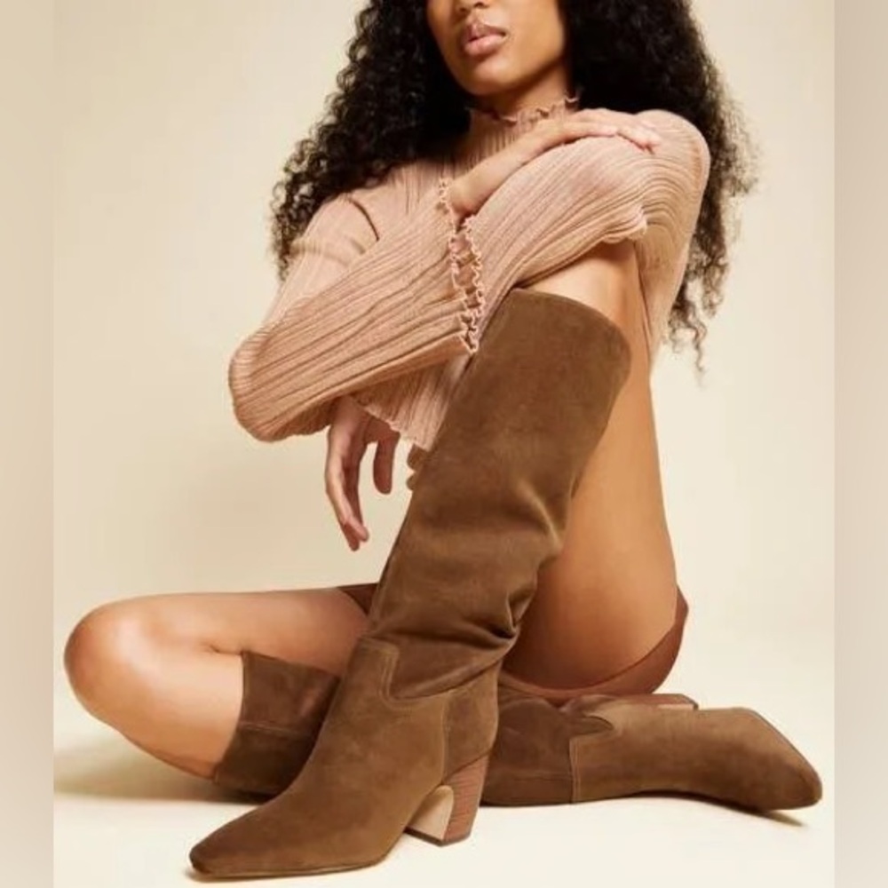 Vince Camuto Brown Suede Heeled Boots